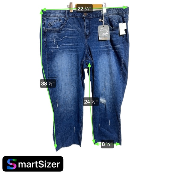 Democracy Women's Jeans 24W Blue Slim Straight "AB" Technology - Mold and Hold - Picture 6 of 8